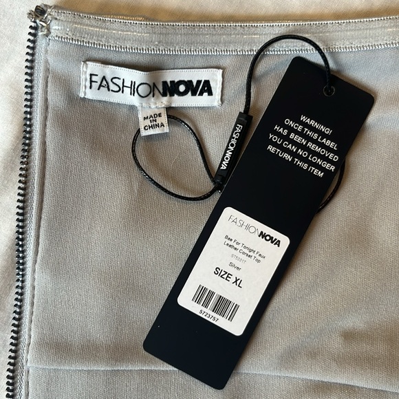 Fashion Nova Bae for Tonight Faux Leather Corset Top - Picture 8 of 13